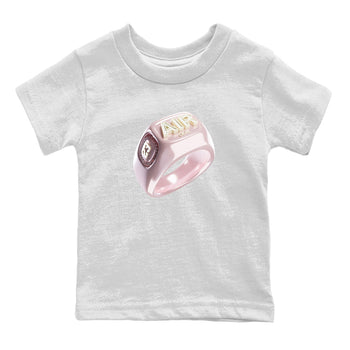 AJ1 Retro High OG Washed Pink Sneaker Match Tees Diamond Ring Sneaker Tees AJ1 Retro High OG Washed Pink Sneaker Release Tees Kids Shirts White 2