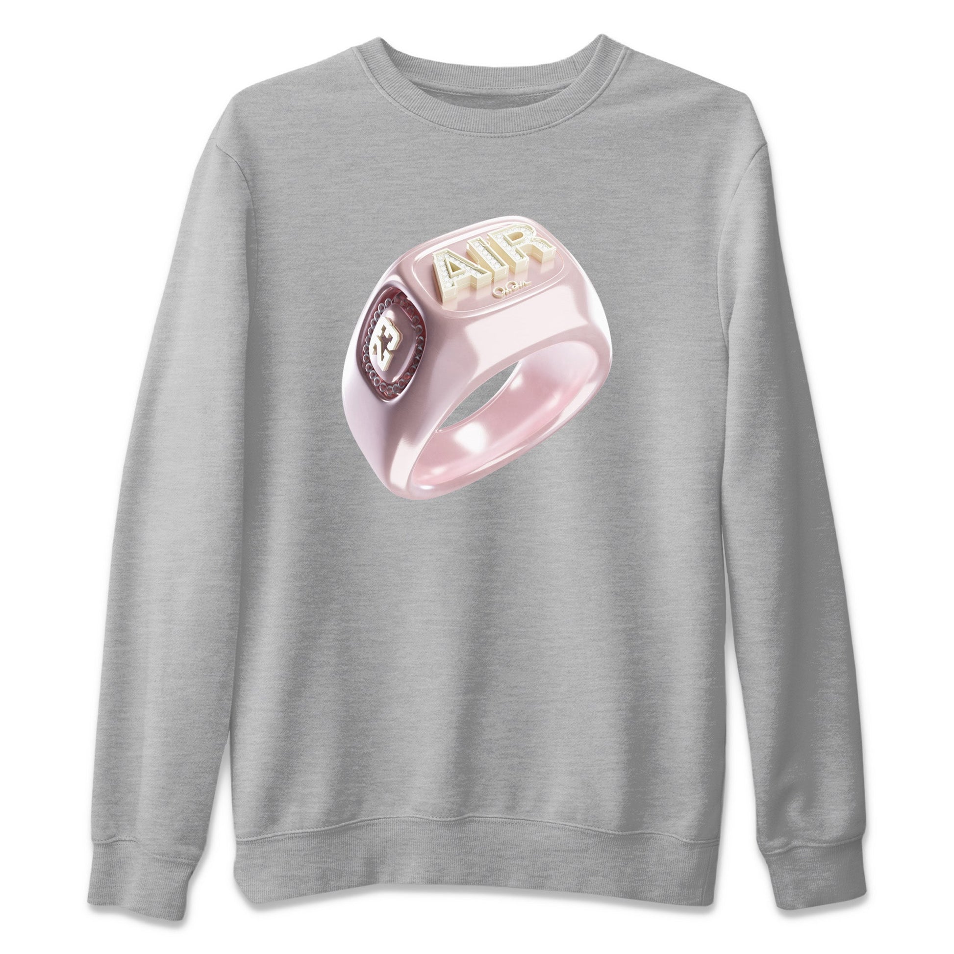 AJ1 Retro High OG Washed Pink Sneaker Match Tees Diamond Ring Sneaker Tees AJ1 Retro High OG Washed Pink Sneaker Release Tees Unisex Shirts Heather Grey 2