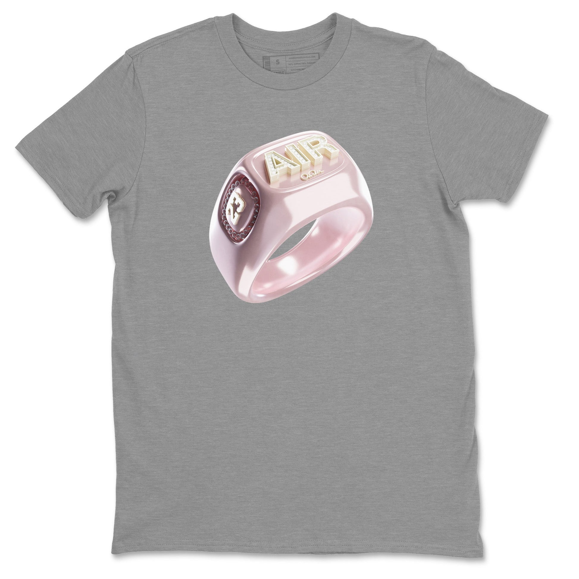 AJ1 Retro High OG Washed Pink Sneaker Match Tees Diamond Ring Sneaker Tees AJ1 Retro High OG Washed Pink Sneaker Release Tees Unisex Shirts Heather Grey 2