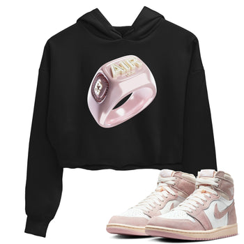 AJ1 Retro High OG Washed Pink Sneaker Match Tees Diamond Ring Sneaker Tees AJ1 Retro High OG Washed Pink Sneaker Release Tees Women's Shirts Black 1