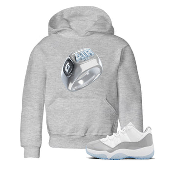 Air Jordan 11 White Cement Sneaker Match Tees Diamond Ring Sneaker Tees Air Jordan 11 Cement Grey Sneaker Release Tees Kids Shirts Heather Grey 1
