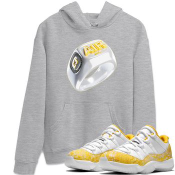 Air Jordan 11 Yellow Python Sneaker Match Tees Diamond Ring Sneaker Tees AJ11 Yellow Python Sneaker Release Tees Unisex Shirts Heather Grey 1