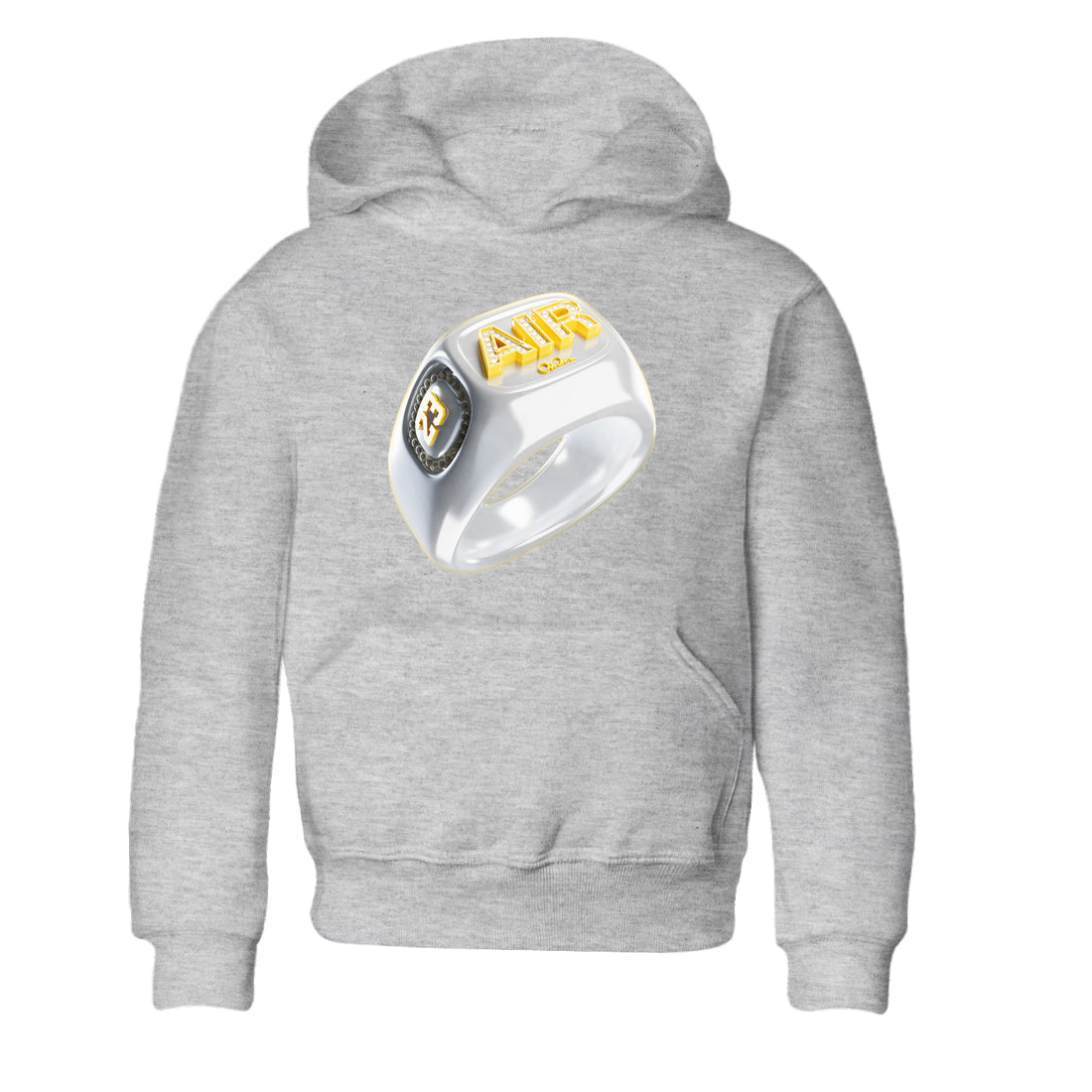 Air Jordan 11 Yellow Python Sneaker Match Tees Diamond Ring Sneaker Tees AJ11 Yellow Python Sneaker Release Tees Kids Shirts Heather Grey 2