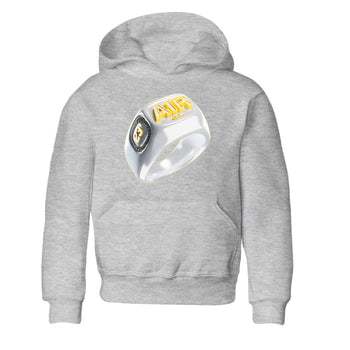 Air Jordan 11 Yellow Python Sneaker Match Tees Diamond Ring Sneaker Tees AJ11 Yellow Python Sneaker Release Tees Kids Shirts Heather Grey 2