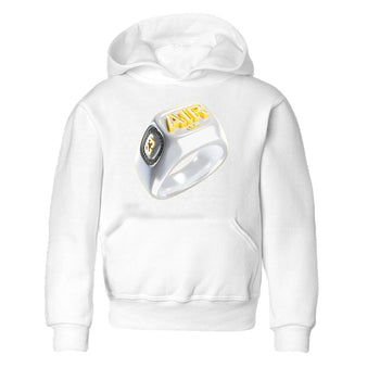 Air Jordan 11 Yellow Python Sneaker Match Tees Diamond Ring Sneaker Tees AJ11 Yellow Python Sneaker Release Tees Kids Shirts White 2
