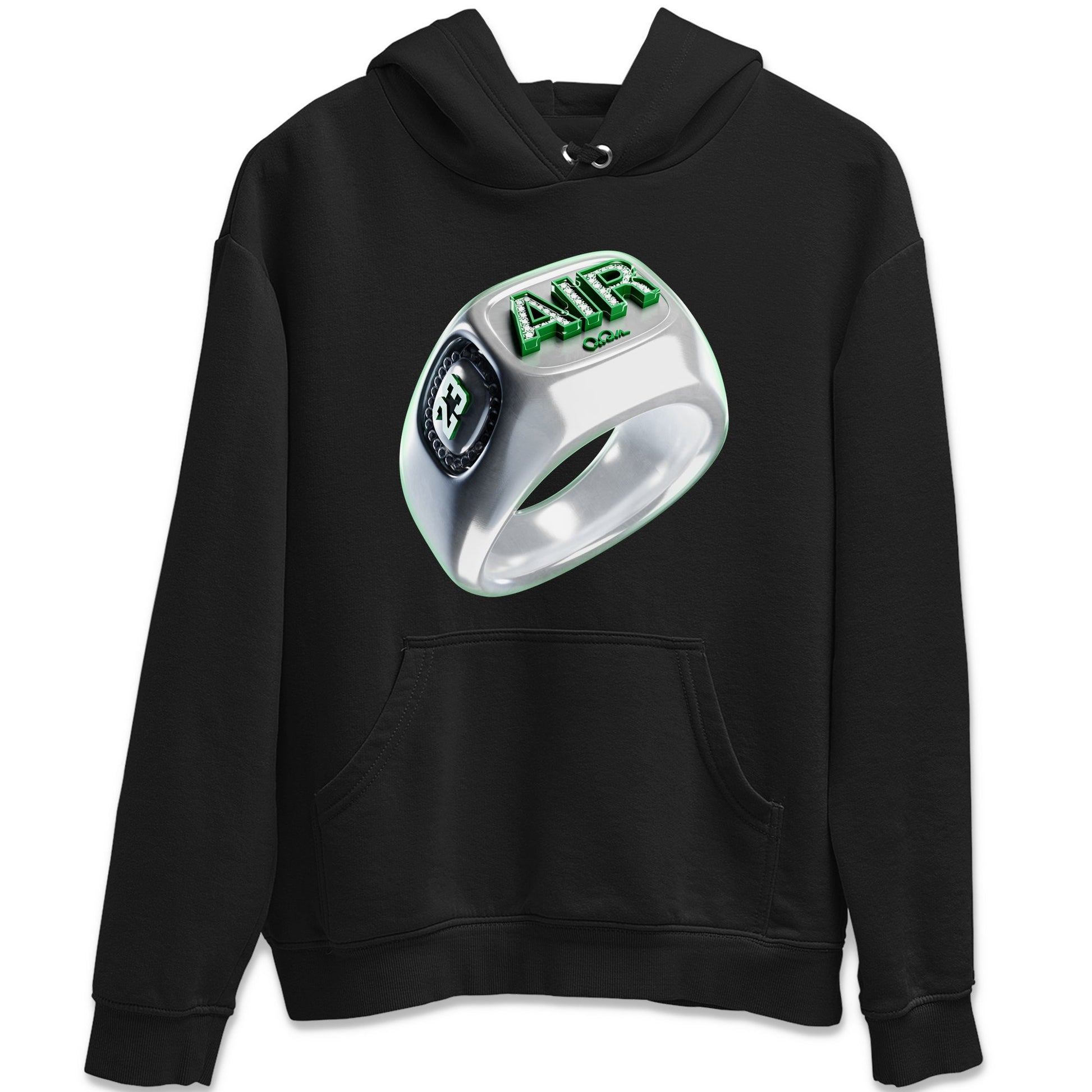 Air Jordan 4 Pine Green Sneaker Match Tees Diamond Ring Sneaker Tees AJ4 Pine Green Sneaker Release Tees Unisex Shirts Black 2