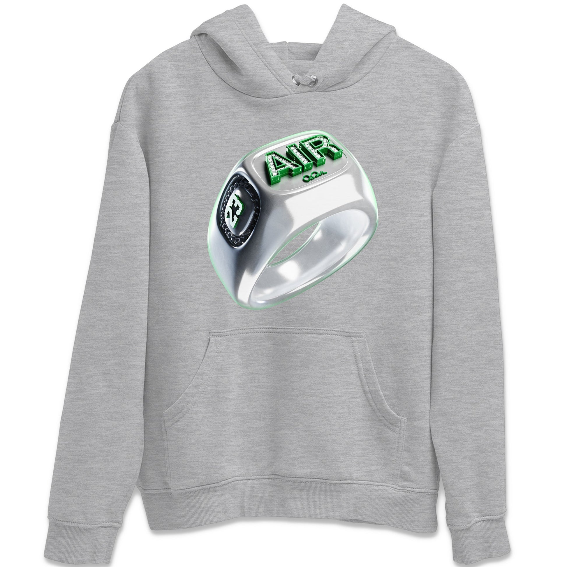Air Jordan 4 Pine Green Sneaker Match Tees Diamond Ring Sneaker Tees AJ4 Pine Green Sneaker Release Tees Unisex Shirts Heather Grey 2