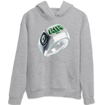 Air Jordan 4 Pine Green Sneaker Match Tees Diamond Ring Sneaker Tees AJ4 Pine Green Sneaker Release Tees Unisex Shirts Heather Grey 2