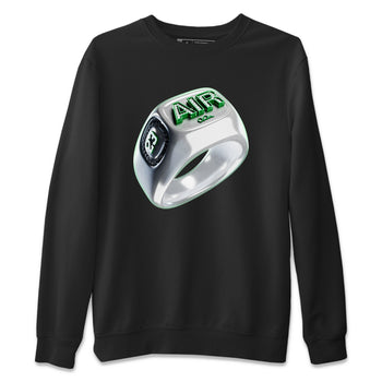 Air Jordan 4 Pine Green Sneaker Match Tees Diamond Ring Sneaker Tees AJ4 Pine Green Sneaker Release Tees Unisex Shirts Black 2