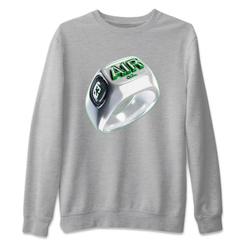 Jordan 4 Pine Green SB Sneaker Match Tees Diamond Ring Sneaker Tees AJ4 Pine Green SB Sneaker Tees Sneaker Release Shirts Unisex Shirts Heather Grey 2