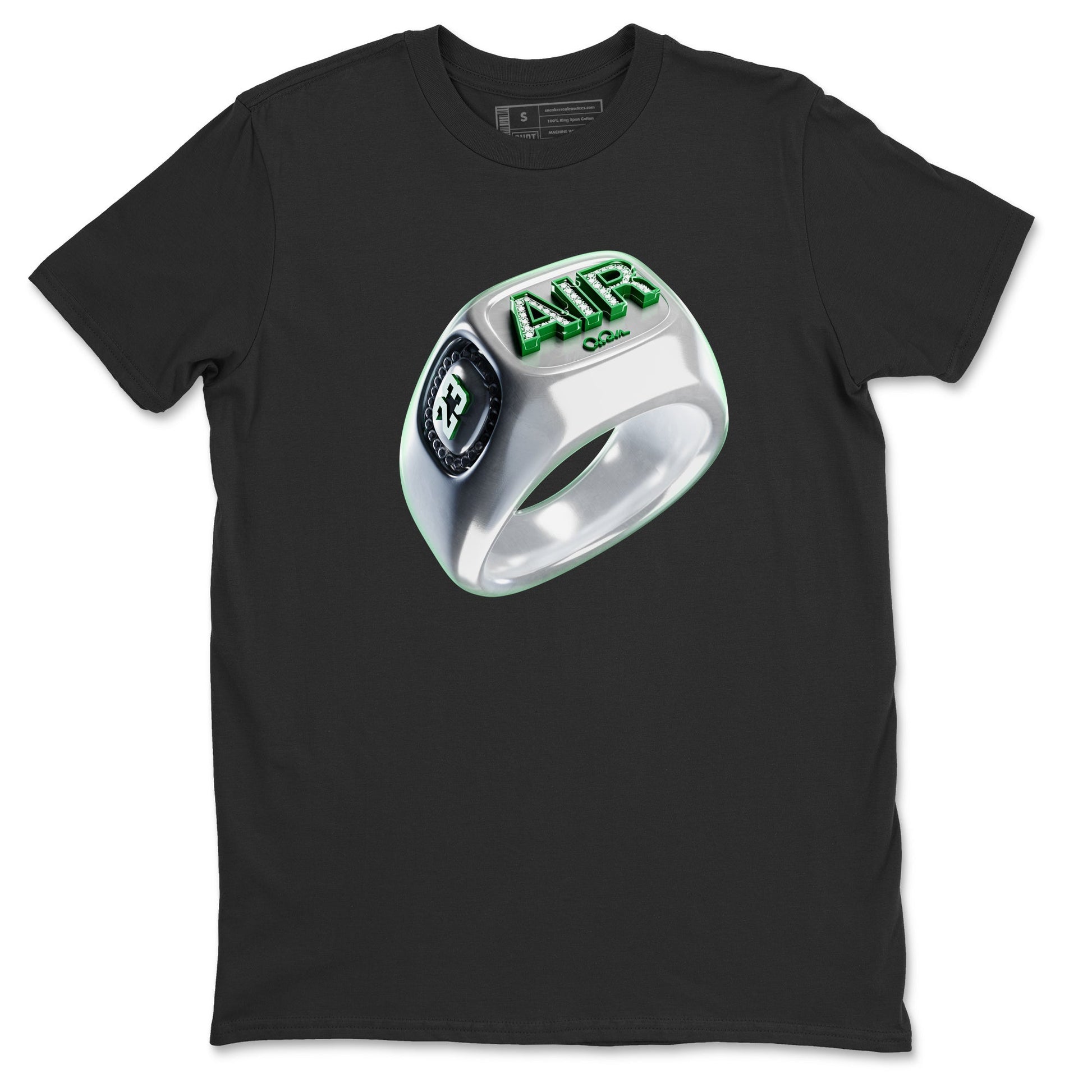 Jordan 4 Pine Green SB Sneaker Match Tees Diamond Ring Sneaker Tees AJ4 Pine Green SB Sneaker Tees Sneaker Release Shirts Unisex Shirts Black 2