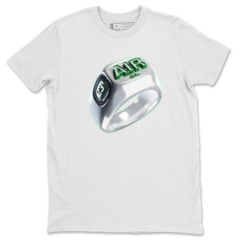 Air Jordan 4 Pine Green Sneaker Match Tees Diamond Ring Sneaker Tees AJ4 Pine Green Sneaker Release Tees Unisex Shirts White 2