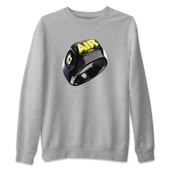 Air Jordan 4 Thunder Sneaker Match Tees Diamond Ring Sneaker Tees AJ4 Thunder Jumpman Sneaker Release Tees Unisex Shirts Heather Grey 2