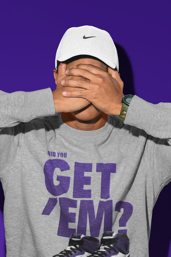 Jordan 1 Court Purple Sneaker Match Tees Did You Get Em SNRT Sneaker Tees Jordan 1 Court Purple SNRT Sneaker Release Tees Unisex Shirts