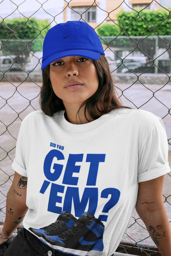 Jordan 1 Royal Black Sneaker Match Tees Did You Get Em SNRT Sneaker Tees Jordan 1 Royal Black SNRT Sneaker Release Tees Unisex Shirts