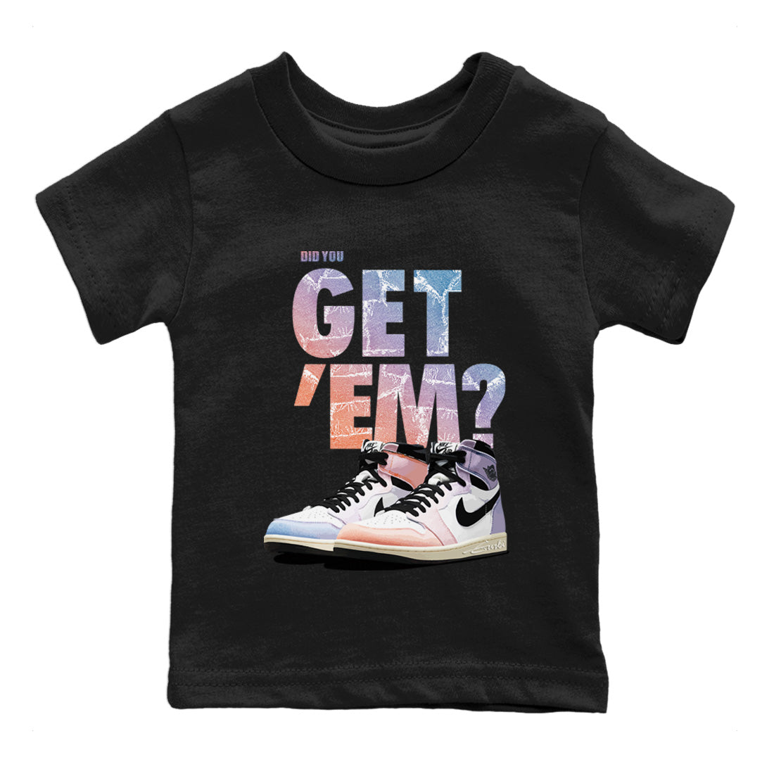 Air Jordan 1 Retro Skyline Did You Get 'Em Baby and Kids SNRT Sneaker Tees Air Jordan 1 Retro High OG Skyline Kids SNRT Sneaker Tees Washing and Care Tip