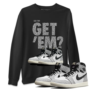 Jordan 1 White Cement Sneaker Match Tees Did You Get 'Em SNRT Sneaker Tees Jordan 1 White Cement SNRT Sneaker Release Tees Unisex Shirts