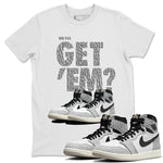 Jordan 1 White Cement Sneaker Match Tees Did You Get 'Em SNRT Sneaker Tees Jordan 1 White Cement SNRT Sneaker Release Tees Unisex Shirts