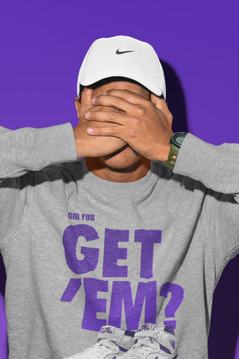 Jordan 1 WMNS Court Purple Sneaker Match Tees Did You Get Em SNRT Sneaker Tees Jordan 1 WMNS Court Purple SNRT Sneaker Release Tees Unisex Shirts