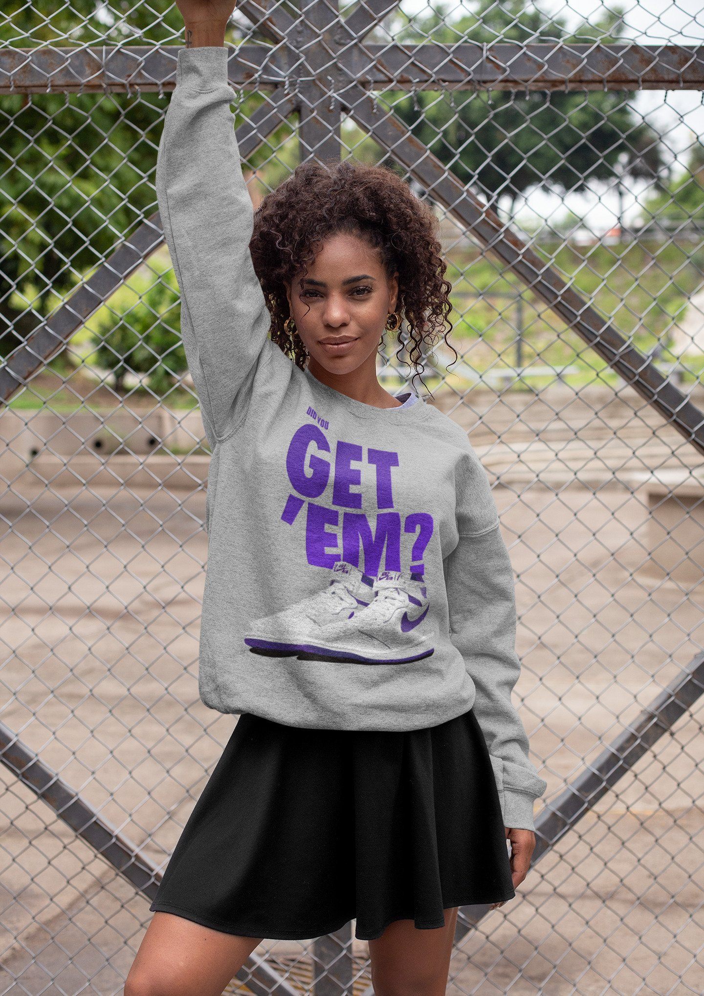 Jordan 1 WMNS Court Purple Sneaker Match Tees Did You Get Em SNRT Sneaker Tees Jordan 1 WMNS Court Purple SNRT Sneaker Release Tees Unisex Shirts