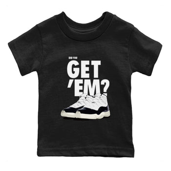 Jordan 11 Retro Gratitude shirt to match jordans Did You Get 'Em sneaker tees AJ11 Gratitude SNRT Sneaker Tees Baby Toddler Sneaker Matching Shirt Black 2 T-Shirt