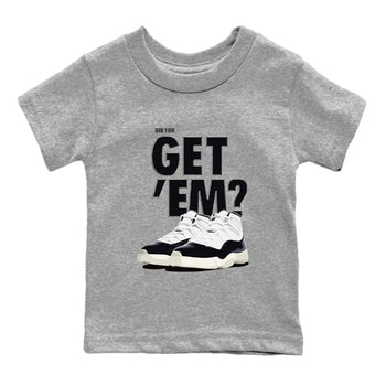 Jordan 11 Retro Gratitude shirt to match jordans Did You Get 'Em sneaker tees AJ11 Gratitude SNRT Sneaker Tees Baby Toddler Sneaker Matching Shirt Heather Grey 2 T-Shirt