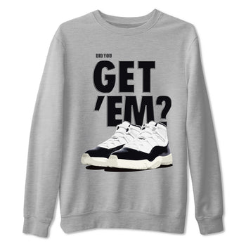 Jordan 11 Retro Gratitude shirt to match jordans Did You Get 'Em sneaker tees AJ11 Gratitude SNRT Sneaker Tees Unisex Sneaker Matching Clothes Heather Grey 2 T-Shirt