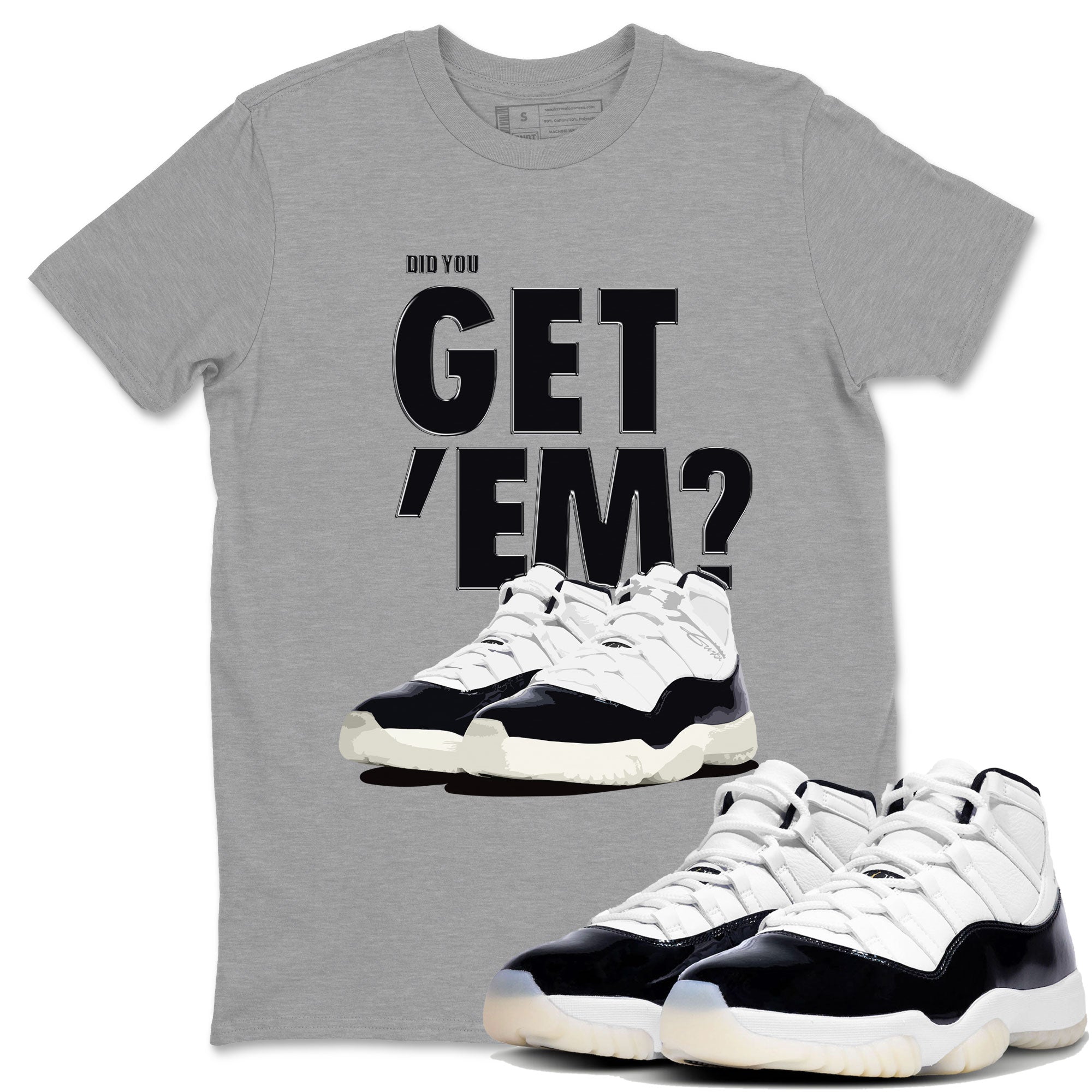 Jordan 11 Retro Gratitude shirt to match jordans Did You Get 'Em sneaker tees AJ11 Gratitude SNRT Sneaker Tees Unisex Sneaker Matching Clothes Heather Grey 1 T-Shirt