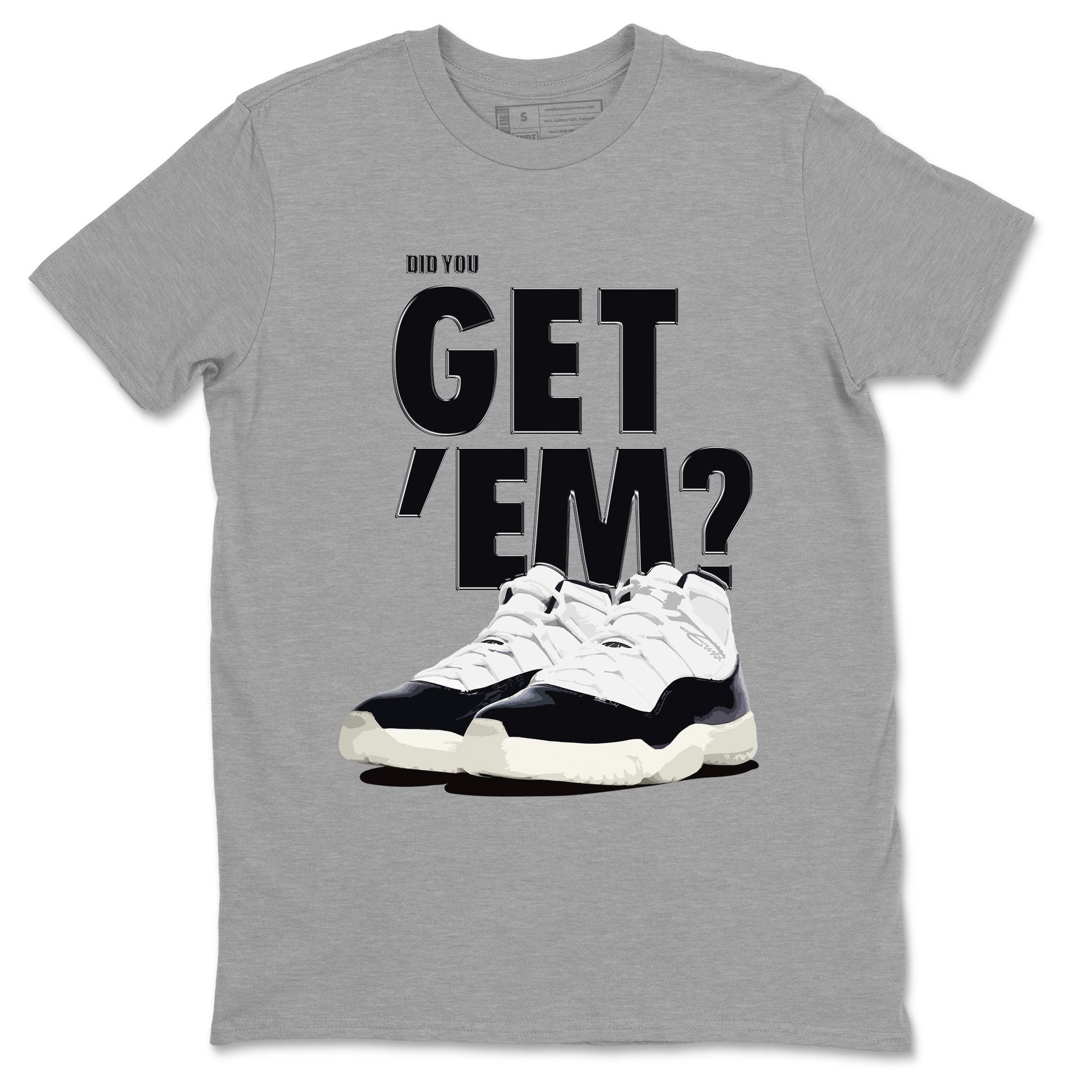 Jordan 11 Retro Gratitude shirt to match jordans Did You Get 'Em sneaker tees AJ11 Gratitude SNRT Sneaker Tees Unisex Sneaker Matching Clothes Heather Grey 2 T-Shirt