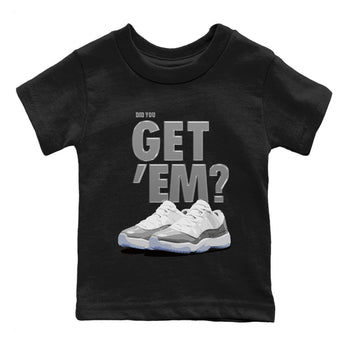 Air Jordan 11 White Cement Sneaker Match Tees Did You Get 'Em SNRT Sneaker Tees Air Jordan 11 Cement Grey SNRT Sneaker Release Tees Kids Shirts To Match Jordan Black 2