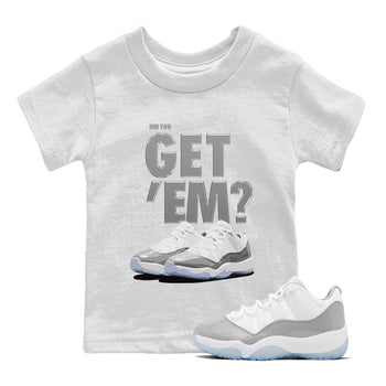 Air Jordan 11 White Cement Sneaker Match Tees Did You Get 'Em SNRT Sneaker Tees Air Jordan 11 Cement Grey SNRT Sneaker Release Tees Kids Shirts To Match Jordan White 1