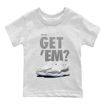 Air Jordan 11 White Cement Sneaker Match Tees Did You Get 'Em SNRT Sneaker Tees Air Jordan 11 Cement Grey SNRT Sneaker Release Tees Kids Shirts To Match Jordan White 2