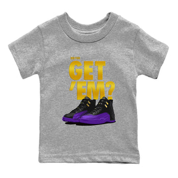 Air Jordan 12 Field Purple Sneaker Match Tees Did You Get 'Em 12s Field Purple Tees SNRT Sneaker Release Tees Kids Shirts To Match Jordan Heather Grey 2