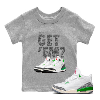 Air Jordan 3 Lucky Green Sneaker Match Tees Did You Get 'Em SNRT Sneaker Tees Jordan 3 Retro Lucky Green SNRT Sneaker Release Tees Kids Shirts To Match Jordan Heather Grey 1