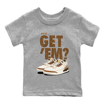 Jordan 3 Retro Palomino Sneaker Match Tees Did You Get 'Em SNRT Sneaker Tees Air Jordan 3 Palomino SNRT SNRT Sneaker Release Tees Kids and Baby Youth Shirts To Match Jordan Heather Grey 2