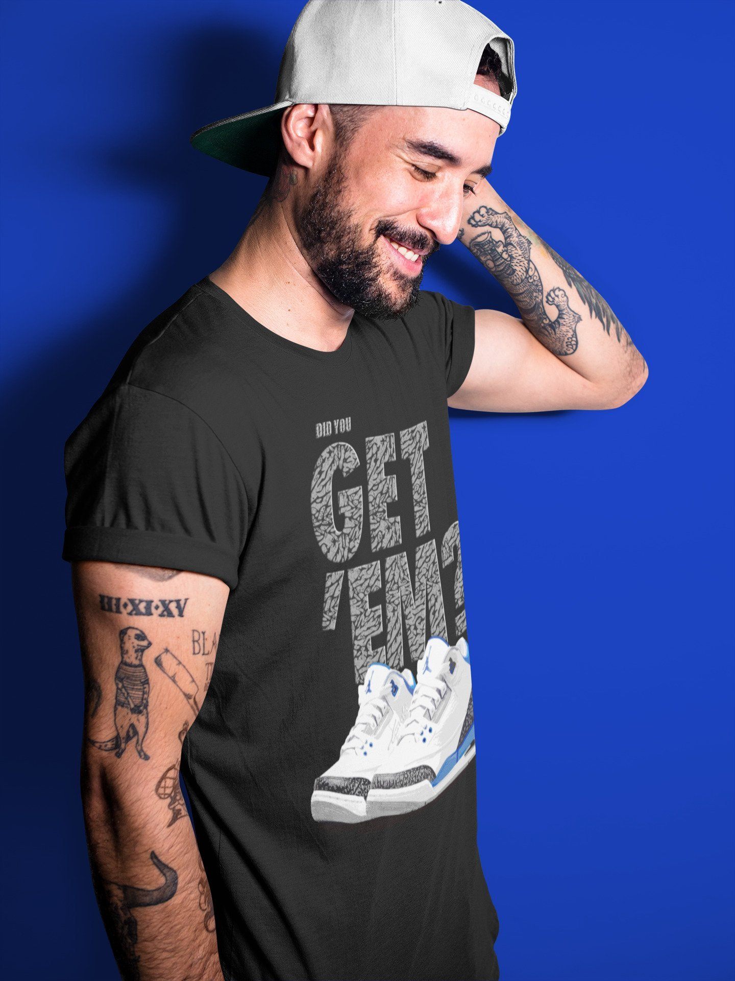 Jordan 3 Racer Blue Sneaker Match Tees Did You Get Em SNRT Sneaker Tees Jordan 3 Racer Blue SNRT Sneaker Release Tees Unisex Shirts
