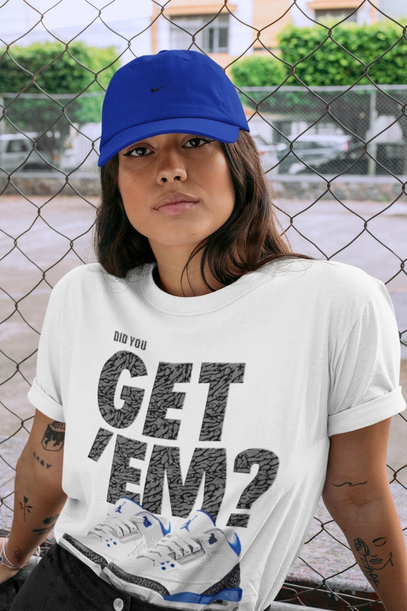 Jordan 3 Racer Blue Sneaker Match Tees Did You Get Em SNRT Sneaker Tees Jordan 3 Racer Blue SNRT Sneaker Release Tees Unisex Shirts