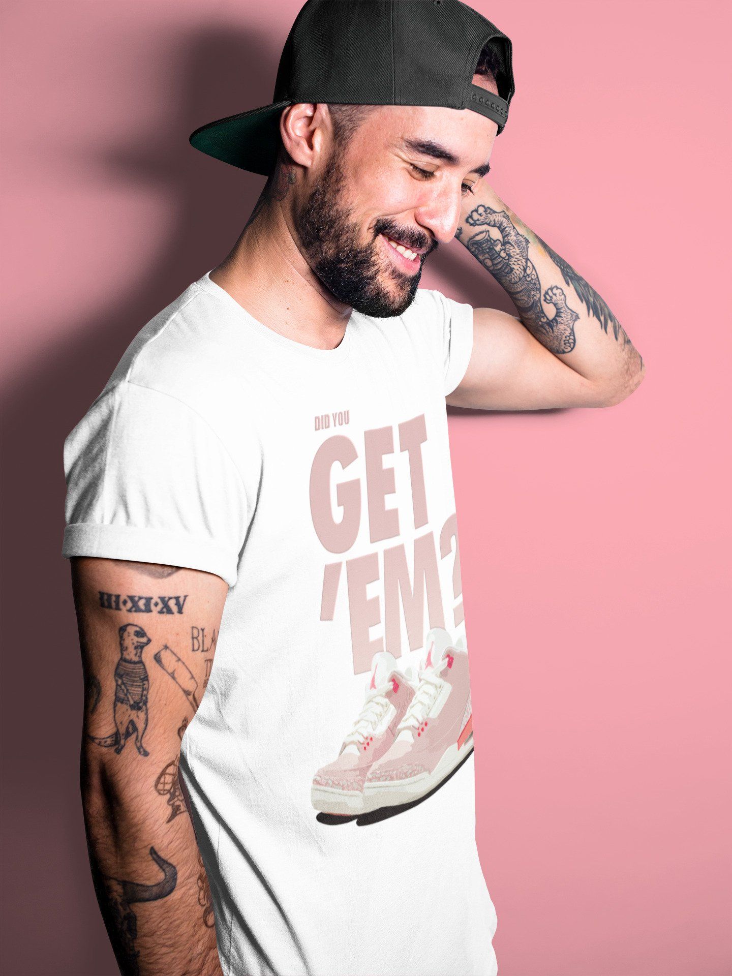 Jordan 3 Rust Pink Sneaker Match Tees Did You Get Em SNRT Sneaker Tees Jordan 3 Rust Pink SNRT Sneaker Release Tees Unisex Shirts