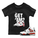 Jordan 4 Red Cement Tees Outfits Did You Get 'Em SNRT Sneaker Tees Air Jordan 4 Red Cement SNRT Sneaker Release Tees Kids Shirts To Match Jordan Black 1