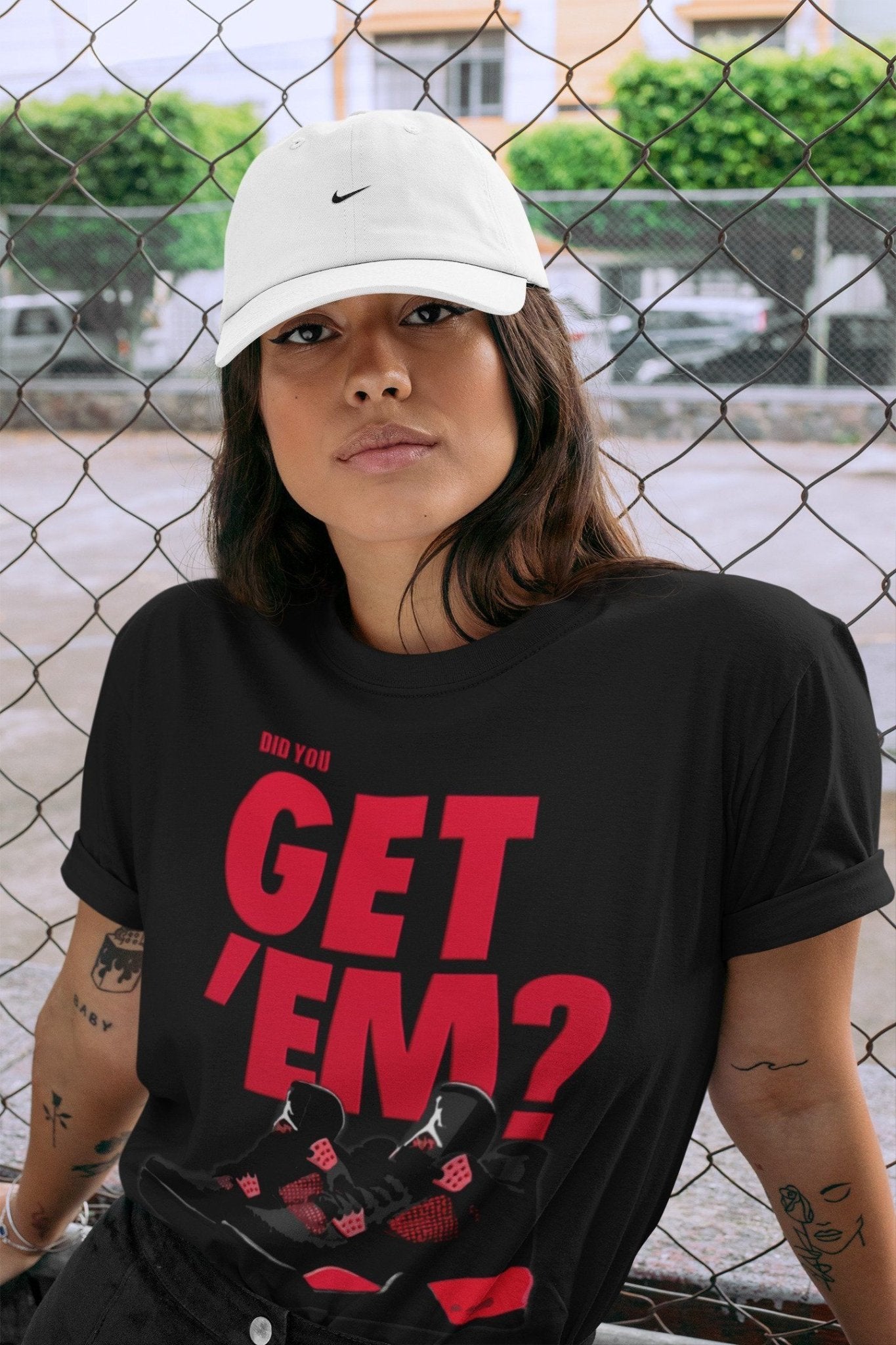 Jordan 4 Red Thunder Sneaker Match Tees Did You Get Em SNRT Sneaker Tees Jordan 4 Red Thunder SNRT Sneaker Release Tees Unisex Shirts