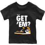 Jordan 1 Yellow Toe Sneaker Match Tees Did You Get 'Em SNRT Sneaker Tees Jordan 1 Yellow Toe SNRT Sneaker Release Tees Kids Shirts
