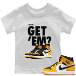 Jordan 1 Yellow Toe Sneaker Match Tees Did You Get 'Em SNRT Sneaker Tees Jordan 1 Yellow Toe SNRT Sneaker Release Tees Kids Shirts