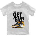 Jordan 1 Yellow Toe Sneaker Match Tees Did You Get 'Em SNRT Sneaker Tees Jordan 1 Yellow Toe SNRT Sneaker Release Tees Kids Shirts