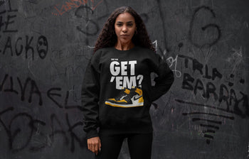 Jordan 1 Yellow Toe Sneaker Match Tees Did You Get 'Em SNRT Sneaker Tees Jordan 1 Yellow Toe SNRT Sneaker Release Tees Unisex Shirts