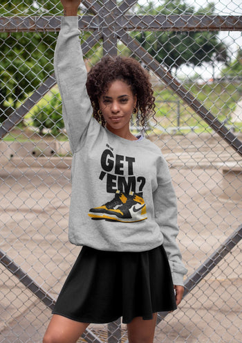 Jordan 1 Yellow Toe Sneaker Match Tees Did You Get 'Em SNRT Sneaker Tees Jordan 1 Yellow Toe SNRT Sneaker Release Tees Unisex Shirts