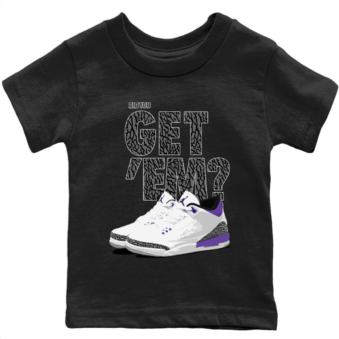 Jordan 3 Dark Iris Sneaker Match Tees Did You Get 'Em SNRT Sneaker Tees Jordan 3 Dark Iris SNRT Sneaker Release Tees Kids Shirts
