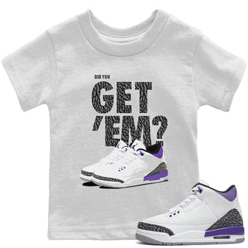 Jordan 3 Dark Iris Sneaker Match Tees Did You Get 'Em SNRT Sneaker Tees Jordan 3 Dark Iris SNRT Sneaker Release Tees Kids Shirts