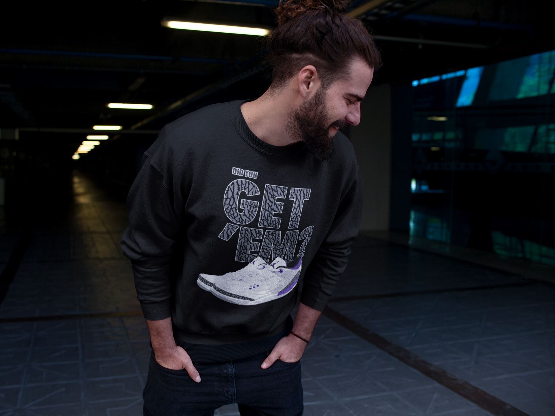 Jordan 3 Dark Iris Sneaker Match Tees Did You Get 'Em SNRT Sneaker Tees Jordan 3 Dark Iris SNRT Sneaker Release Tees Unisex Shirts