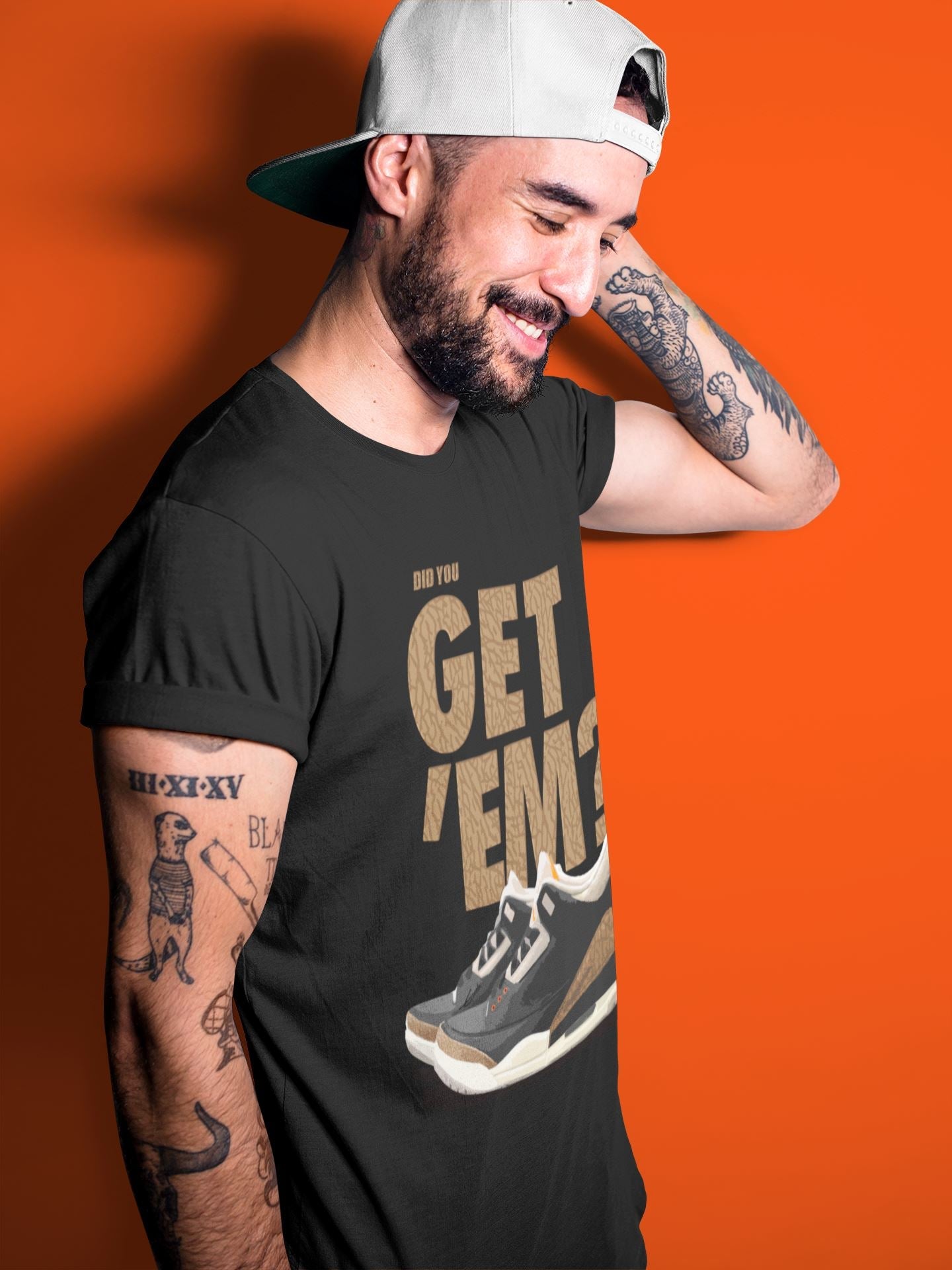 Jordan 3 Desert Elephant Sneaker Match Tees Did You Get 'Em SNRT Sneaker Tees Jordan 3 Desert Elephant SNRT Sneaker Release Tees Unisex Shirts