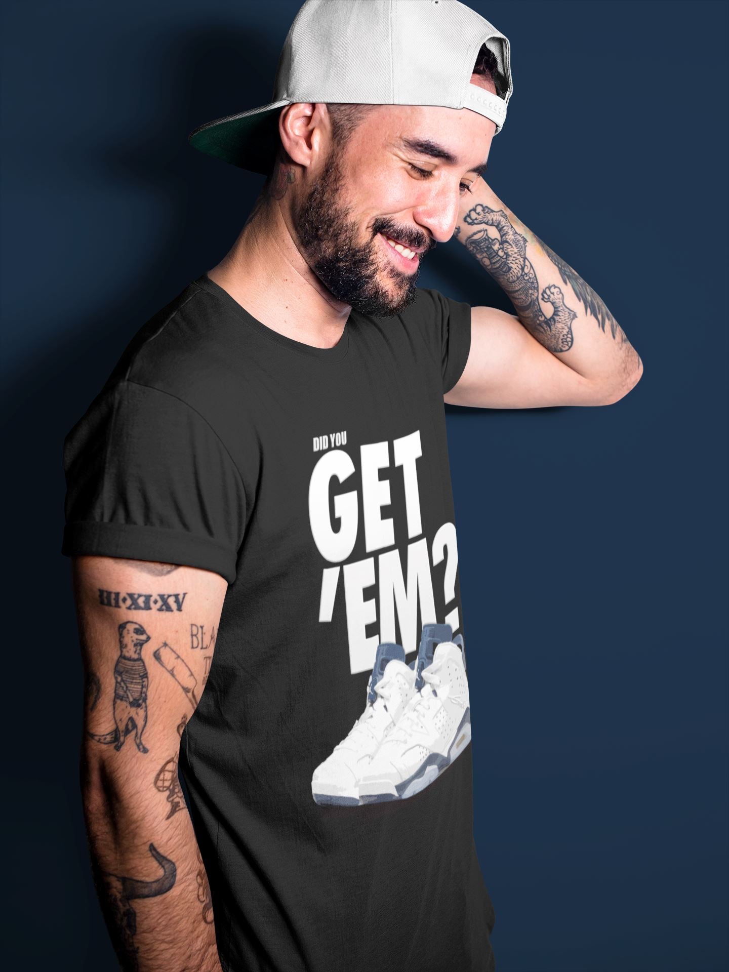 Jordan 6 Midnight Navy Sneaker Match Tees Did You Get 'Em SNRT Sneaker Tees Jordan 6 Midnight Navy SNRT Sneaker Release Tees Unisex Shirts